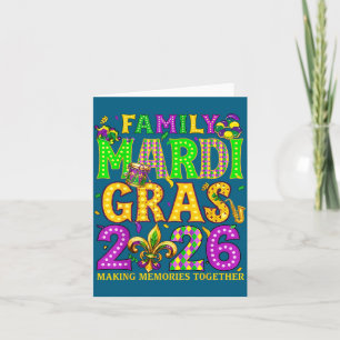 Family Mardi Gras 2026 Making Memories Crew Squad  Card