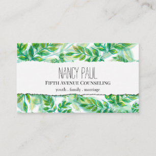 Family, Marriage, Youth Counseling Business Card