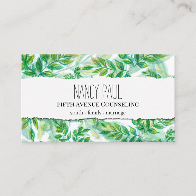 Family, Marriage, Youth Counseling Business Card (Front)