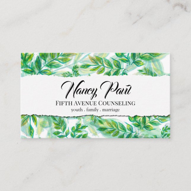 Family, Marriage, Youth Counseling Business Card (Front)