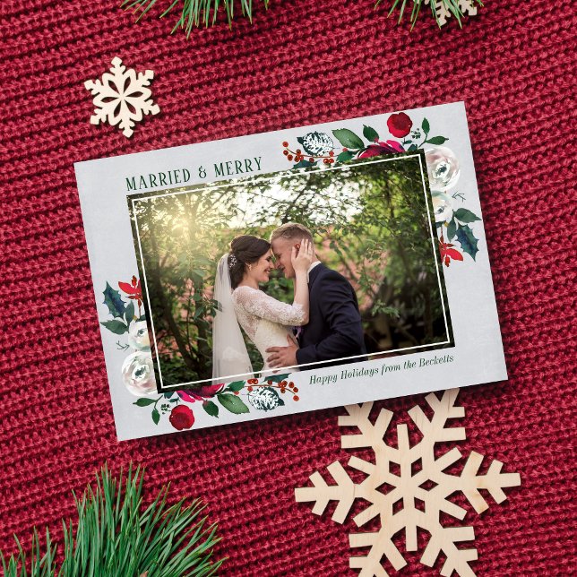 Family Married & Merry Christmas Holiday Card (Creator Uploaded)
