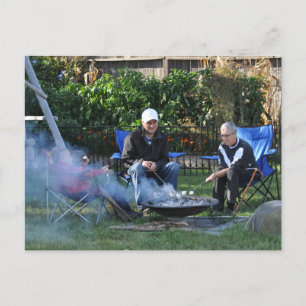 Family Marshmellow Roast Postcard