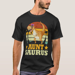 Family Matching Auntsaurus Dinosaur Aunt Saurus T-Shirt