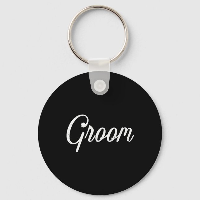 Family Matching Bachelor Bachelorette Party Groom  Key Ring (Front)
