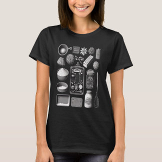 Family Matching Baking Apparel Grayscale Vintage B T-Shirt