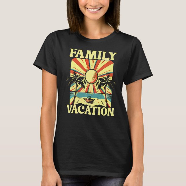 Family Matching Beach Summer Spring Tropical Vacat T-Shirt (Front)