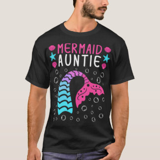 Family Matching Birthday Mermaid Auntie T-Shirt