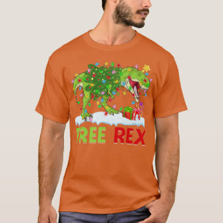 Family Matching Boys Kids Xmas Tree Re Dinosaur Ch T-Shirt