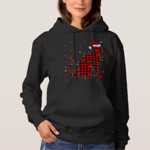 Family Matching Buffalo Plaid Siamese Cat Christma Hoodie