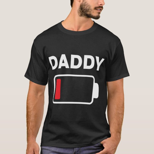 Family Matching Christmas Battery Funny Daddy Xmas T-Shirt (Front)