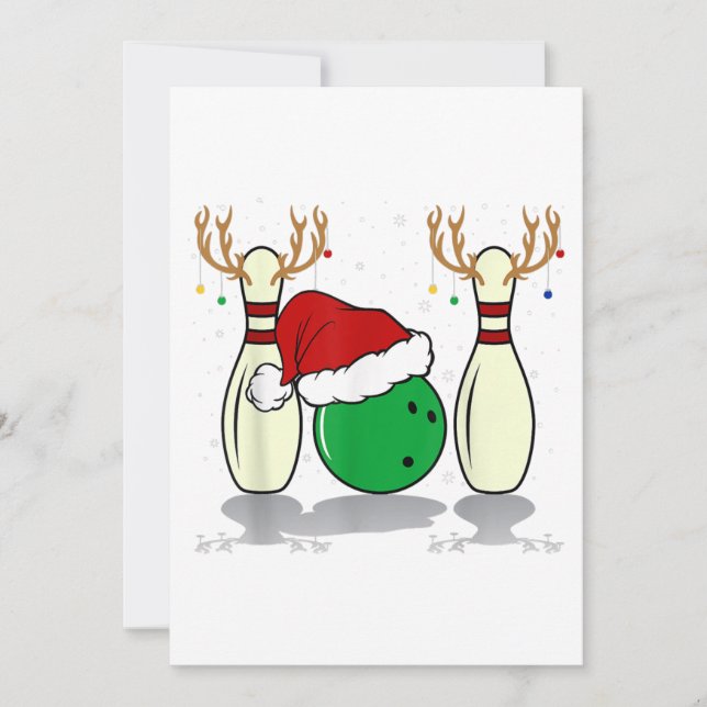 family matching christmas bowling santa xmas save the date (Front)