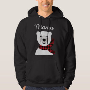 Family Matching Christmas Buffalo Plaid Mama Bear Hoodie