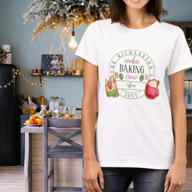 Family Matching Christmas Cookie Baking Crew  T-Shirt (Creator Uploaded)