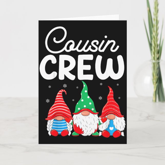 Family Matching Christmas Cousin Crew Cute Christm Card (Front)