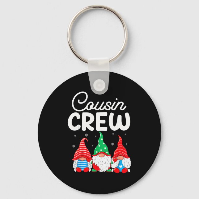Family Matching Christmas Cousin Crew Cute Christm Key Ring (Front)
