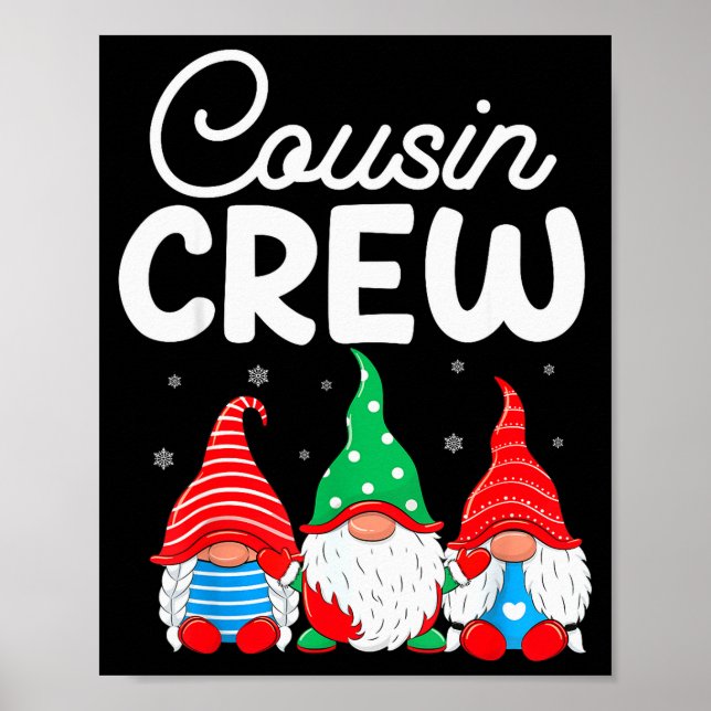 Family Matching Christmas Cousin Crew Cute Christm Poster (Front)