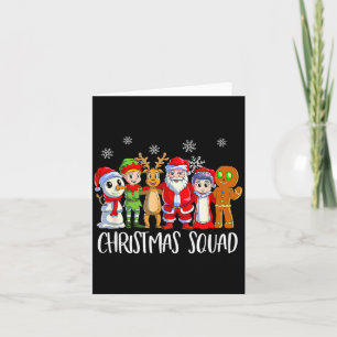 Family Matching Christmas Squad Santa Reindeer Elf Card