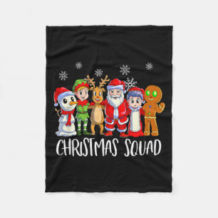 Family Matching Christmas Squad Santa Reindeer Elf Fleece Blanket
