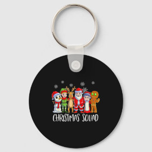 Family Matching Christmas Squad Santa Reindeer Elf Key Ring