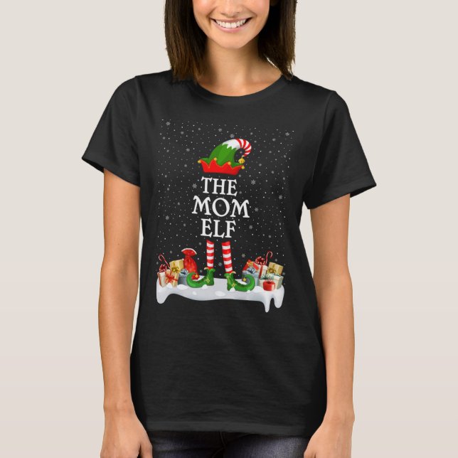 Family Matching Christmas The Mum Elf T-Shirt (Front)
