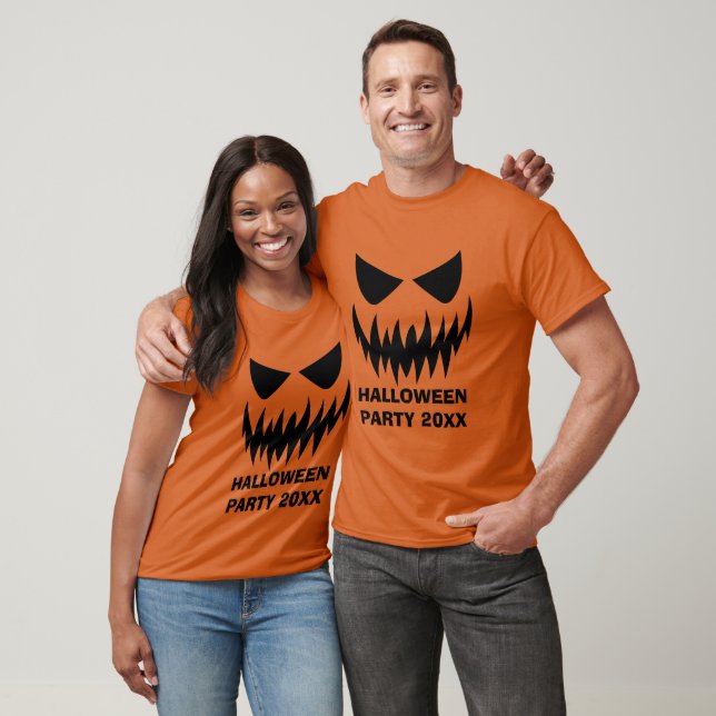 Family Matching Custom Halloween Party Pumpkin  T-Shirt (Unisex)