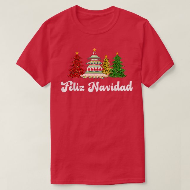 Family Matching Feliz Navidad Spanish Meican Chris T-Shirt (Design Front)