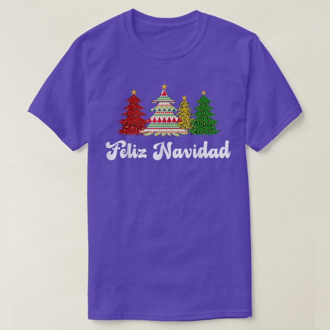 Family Matching Feliz Navidad Spanish Meican Chris T-Shirt (Design Front)