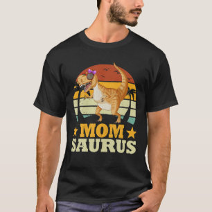 Family Matching Gift Momsaurus Dinosaur Mom Saurus T-Shirt