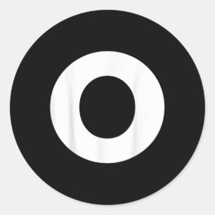 Family Matching Halloween Carnival Letter O Capita Classic Round Sticker