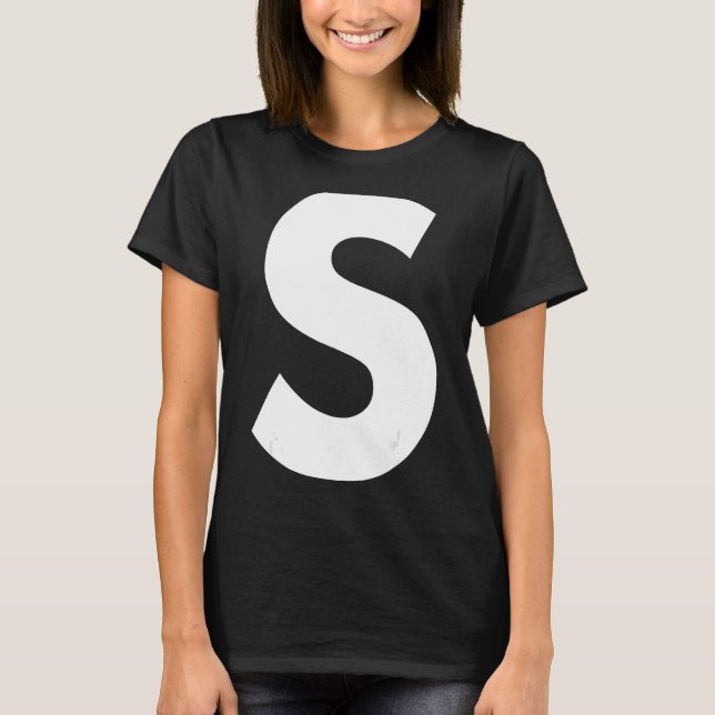 Family Matching Halloween Carnival Letter S Capita T-Shirt (Front)
