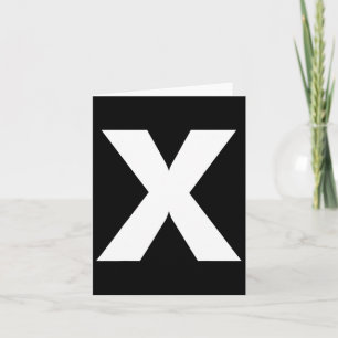 Family Matching Halloween Carnival Letter X Capita Card