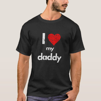 Family Matching I Love My Daddy Best Dad Heart Des T-Shirt
