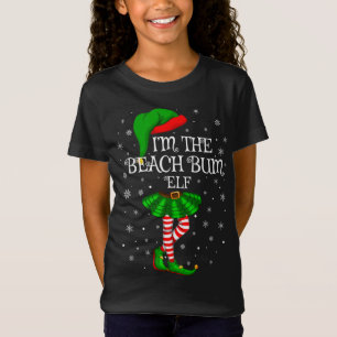 Family Matching I'm The Beach Bum Elf Christmas T-Shirt