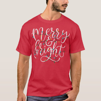 Family Matching Merry And Bright Holiday Christmas T-Shirt