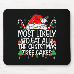 Family Matching Most Likely To Eat All The Christm Mouse Mat