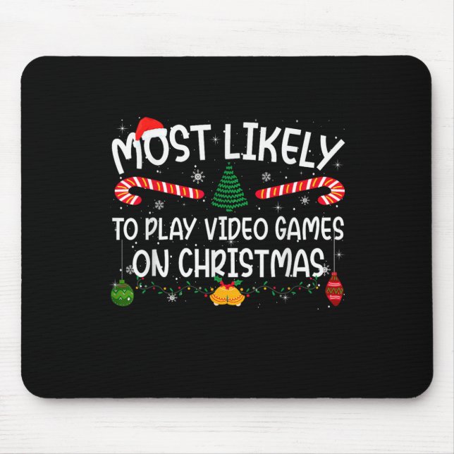 Family Matching Most Likely To Play Video Games On Mouse Mat (Front)