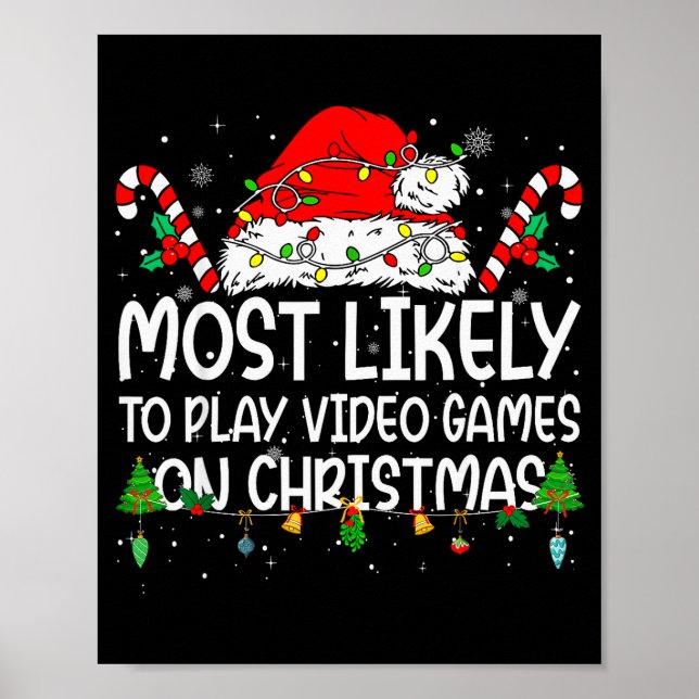 Family Matching Most Likely To Play Video Games On Poster (Front)