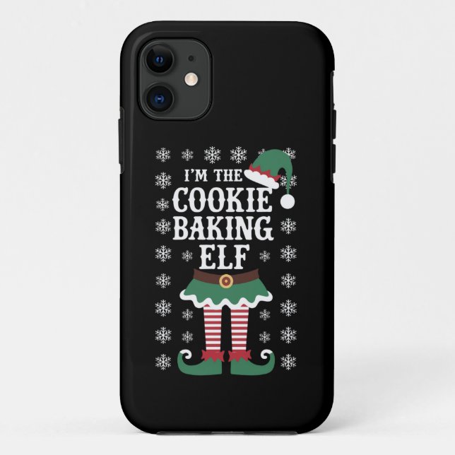 Family Matching The Cookie Baking Elf Christmas Case-Mate iPhone Case (Back)