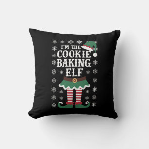 Family Matching The Cookie Baking Elf Christmas Cushion