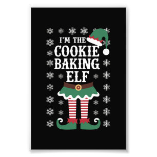 Family Matching The Cookie Baking Elf Christmas Photo Print