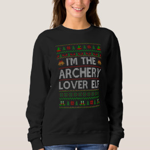 Family Matching Ugly I'm The Archery Elf Christmas Sweatshirt