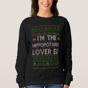 Family Matching Ugly The Hippopotamus Elf Christma Sweatshirt