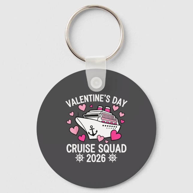 Family Matching Valentines Day Cruise 2026 Husband Key Ring (Front)
