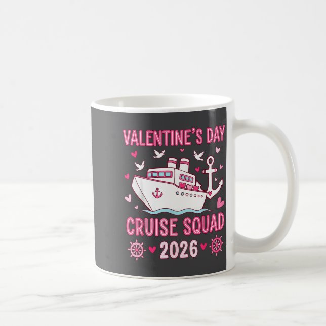 Family Matching Valentines Day Family Cruise Squad Coffee Mug (Right)