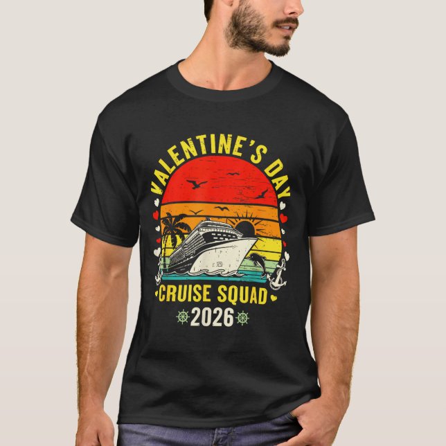 Family Matching Valentines Day For Couples Cruise  T-Shirt (Front)