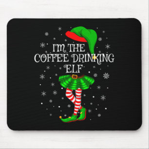 Family Matching Women Girls Coffee Drinking Elf Ch Mouse Mat