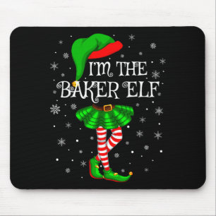 Family Matching Women Girls I'm The Baker Elf Chri Mouse Mat