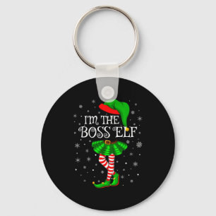 Family Matching Women Girls I'm The Boss Elf Chris Key Ring