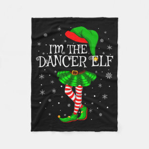 Family Matching Women Girls I'm The Dancer Elf Chr Fleece Blanket