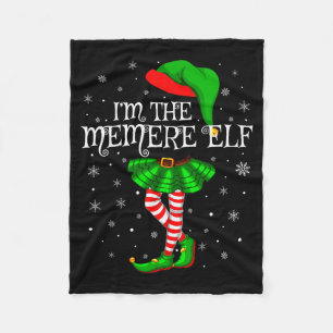 Family Matching Women Girls I'm The Memere Elf Chr Fleece Blanket